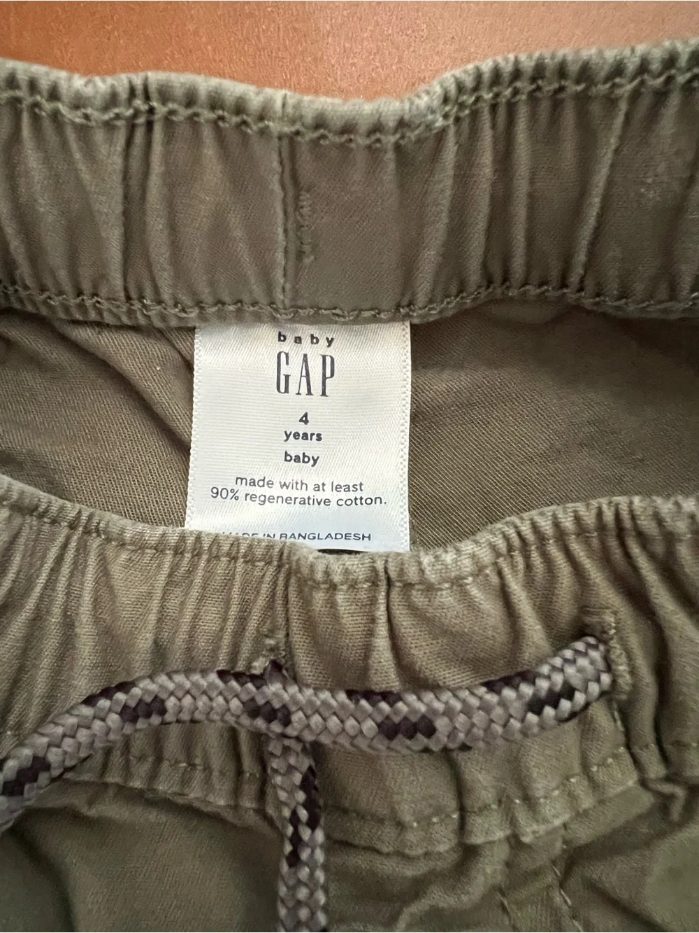GAP Kids Olive Drawstring Pants, 4yrs